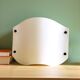 White acrylic table lamp Vela by Samuel Parker