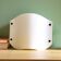 White acrylic table lamp Vela by Samuel Parker