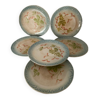 Set of 6 flat plates