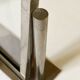 Duo of Art Deco photo frames in silver metal with beveled glass