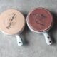 Pair of large Vallauris ceramic skillets