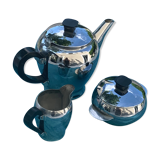 Coffee service consisting of three pieces in chrome and bakelite vintage