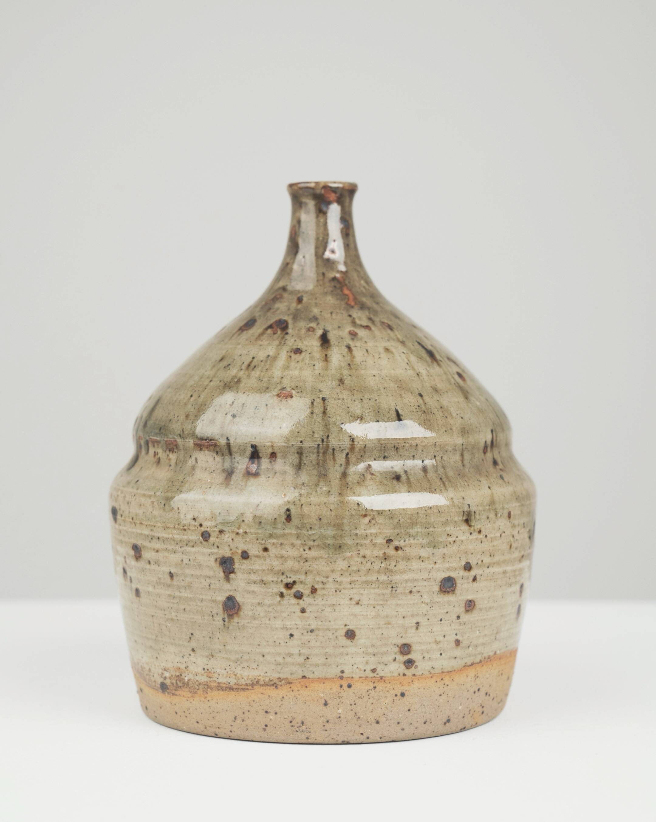 Stoneware soliflore vase by Gustave Tiffoche, 1970
