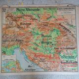 Old school map Vidal Lablache No. 32 Danubian States.