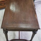 19th century oak desk table with 2 drawers