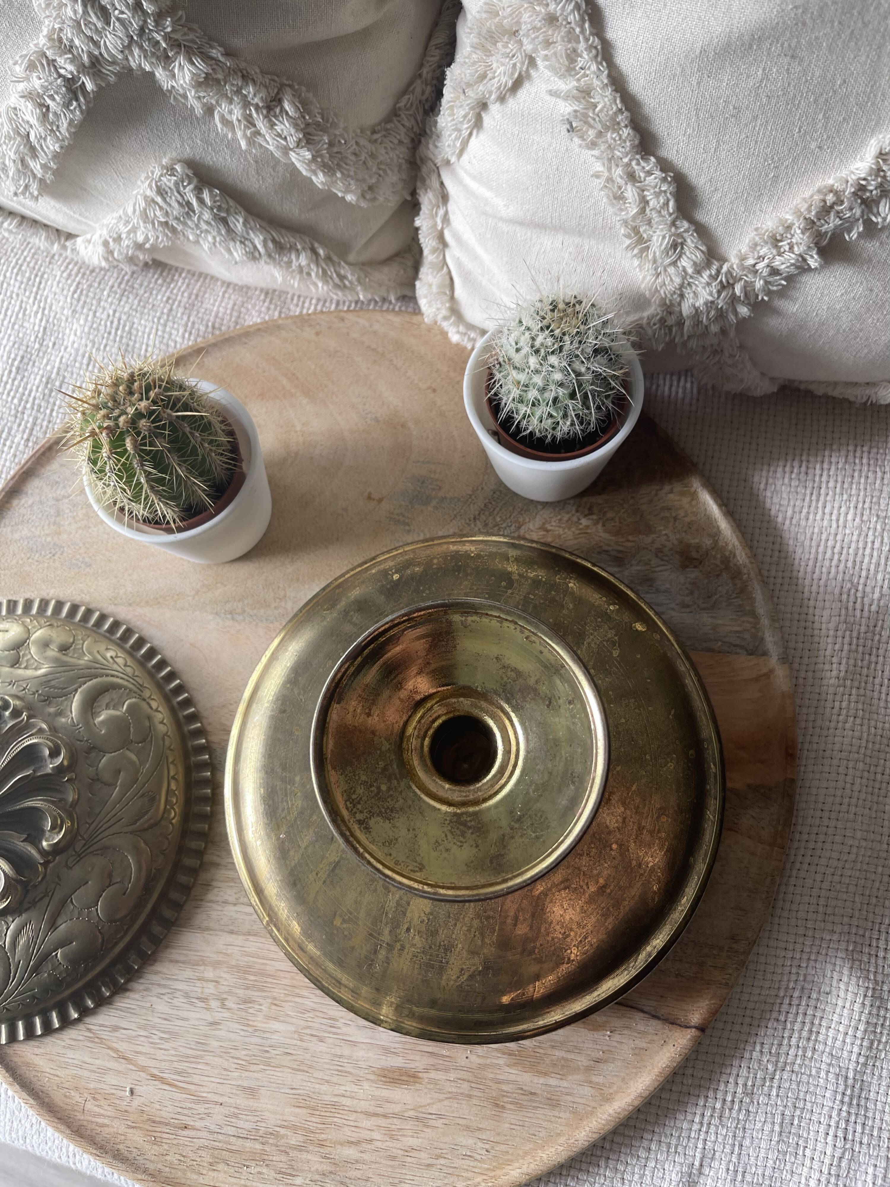 Old brass incense burner or brass can