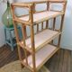 Vintage wicker and bamboo shelf