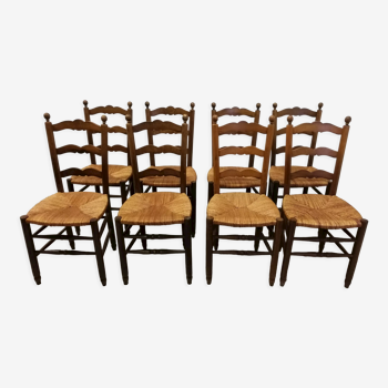 Chaises en bois paillées