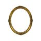 Oval Golden Wooden Frame Classic Roses Baroque Style France 59x49cm