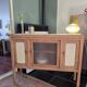 Buffet bois brut restauré pour meuble rangement d'entrée ou TV 