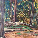 Forest landscape signed 1964