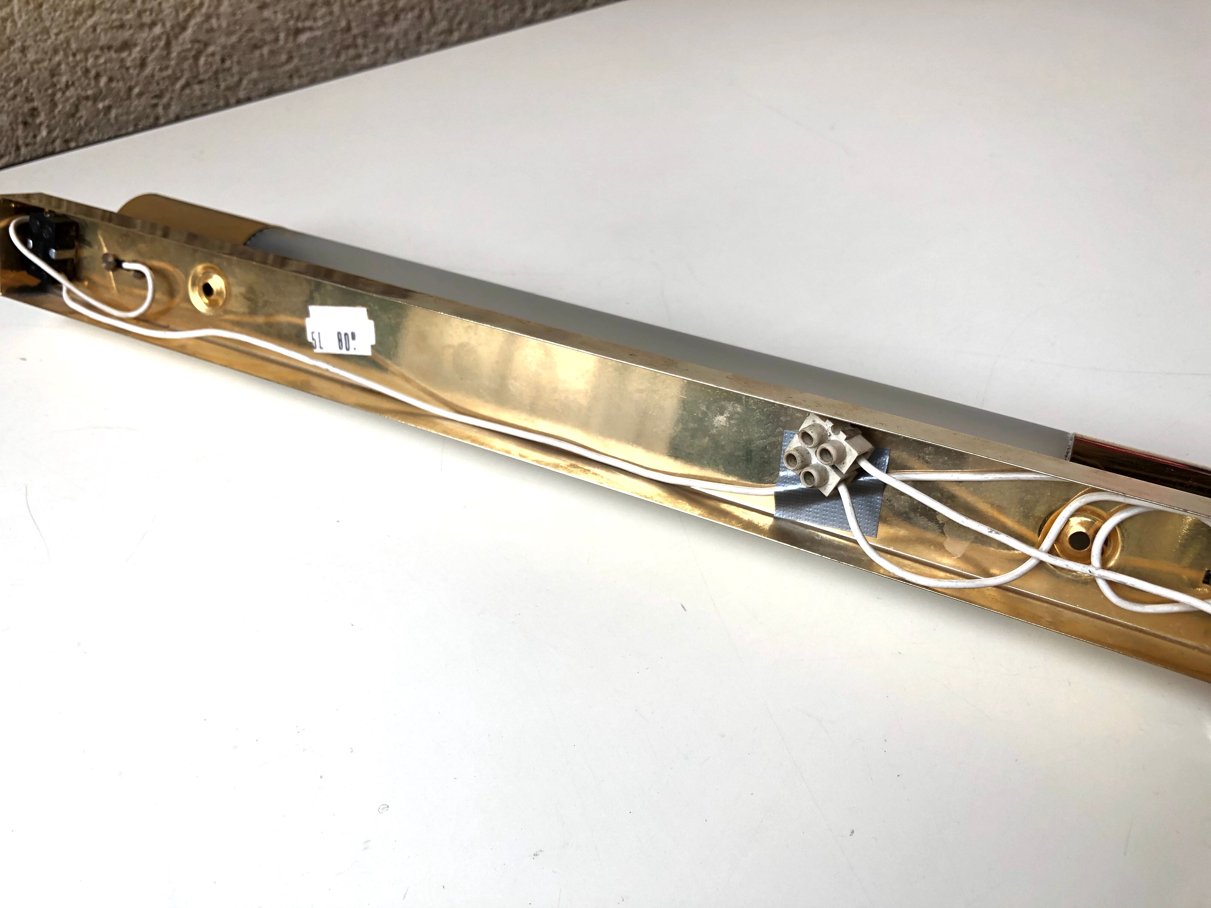 Vintage neon wall lamp 60 Stores Reunited massive brass