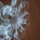Amber bubble glass sculpture