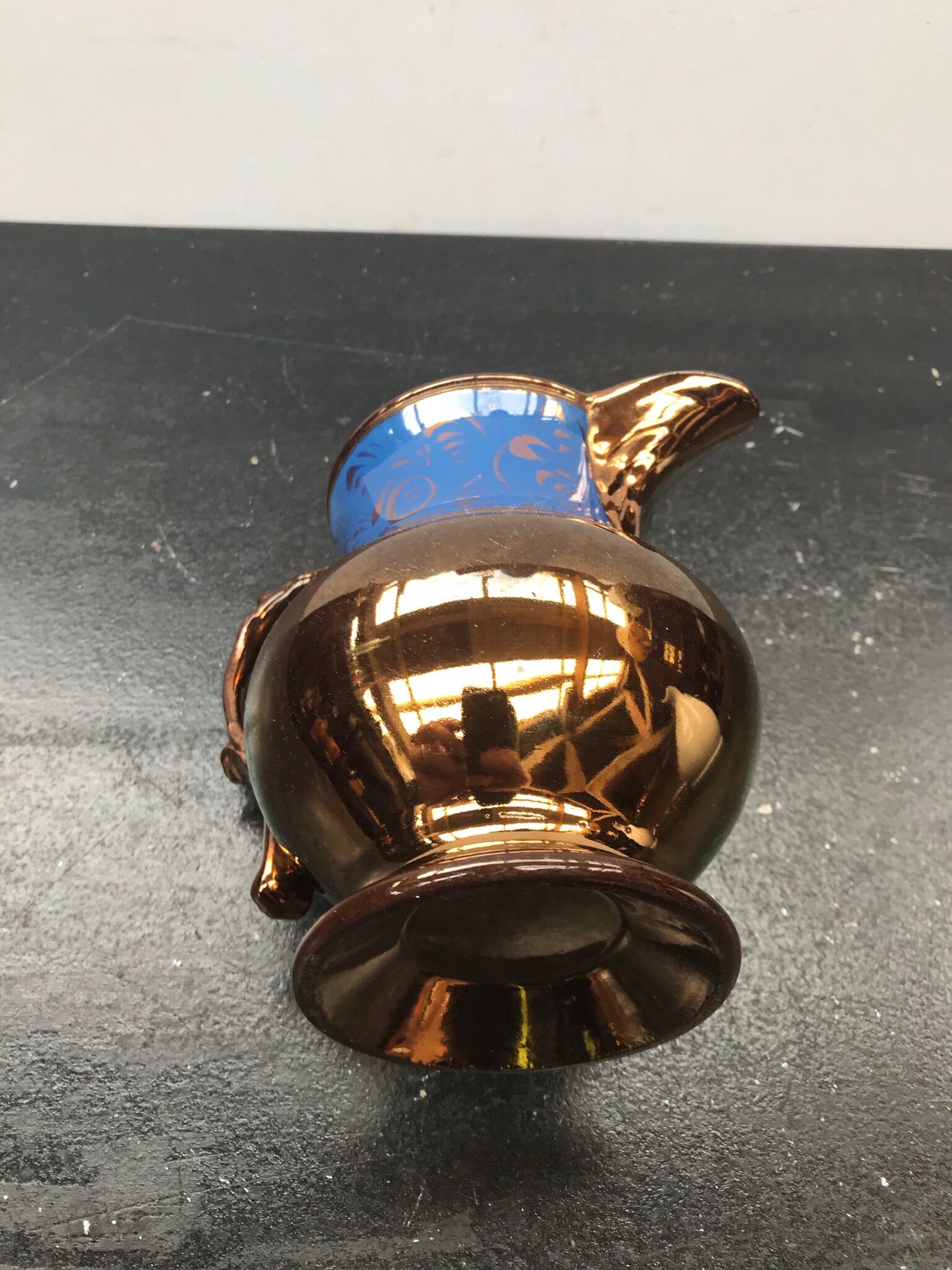 Former jersey pitcher golden ceramics - vintage blue