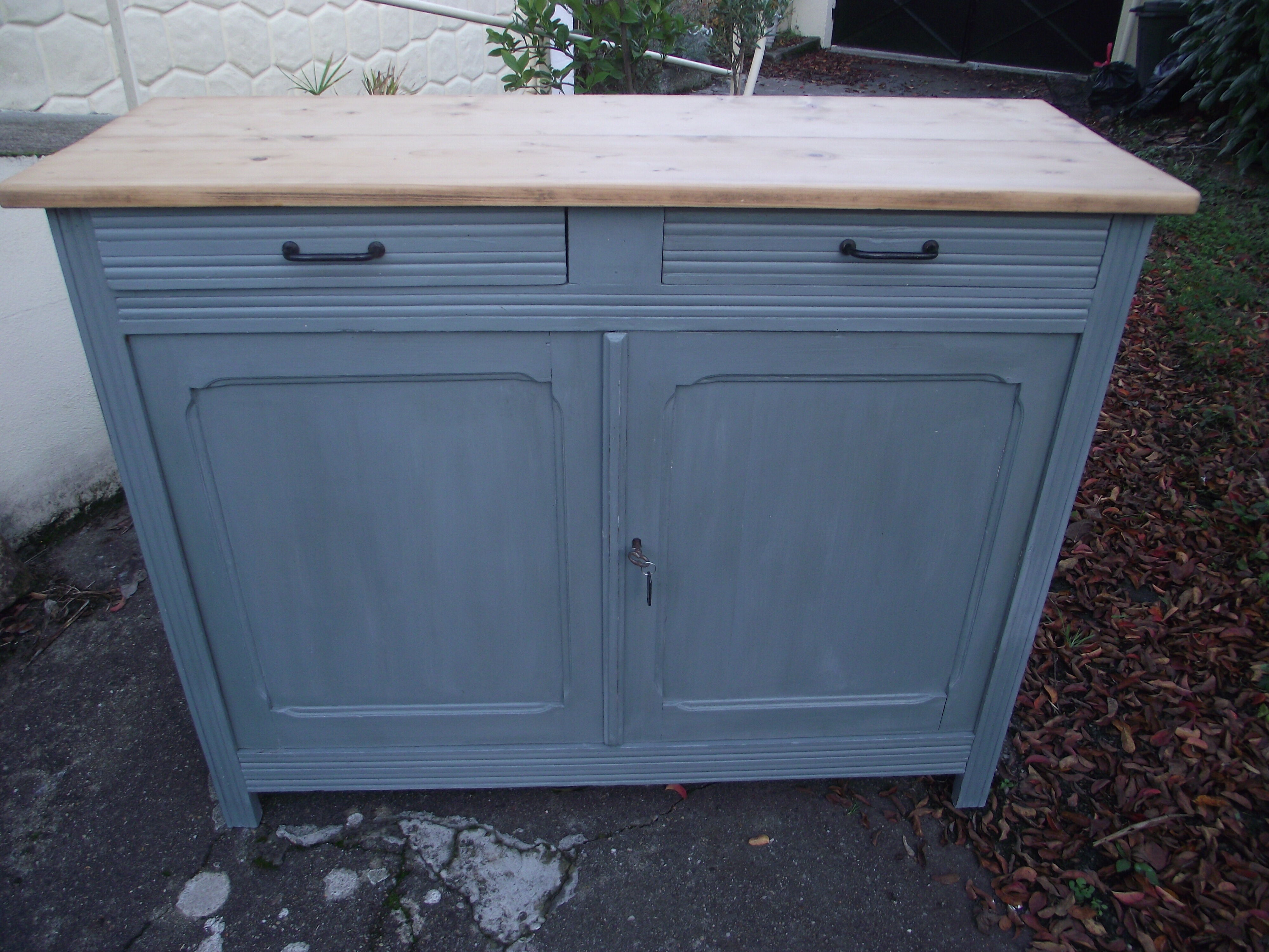 Parisian sideboard of the 30s 40s in painted fir