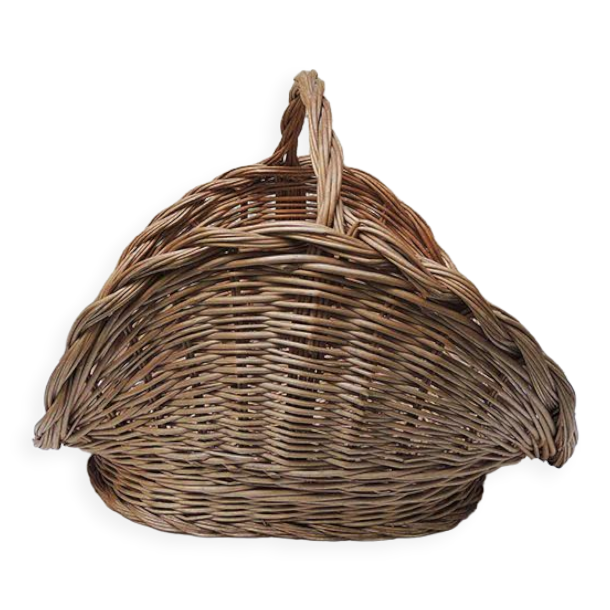 Old light wicker log basket