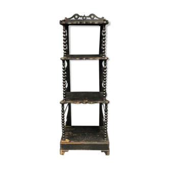 Black victorian shelf cabinet from France 1850