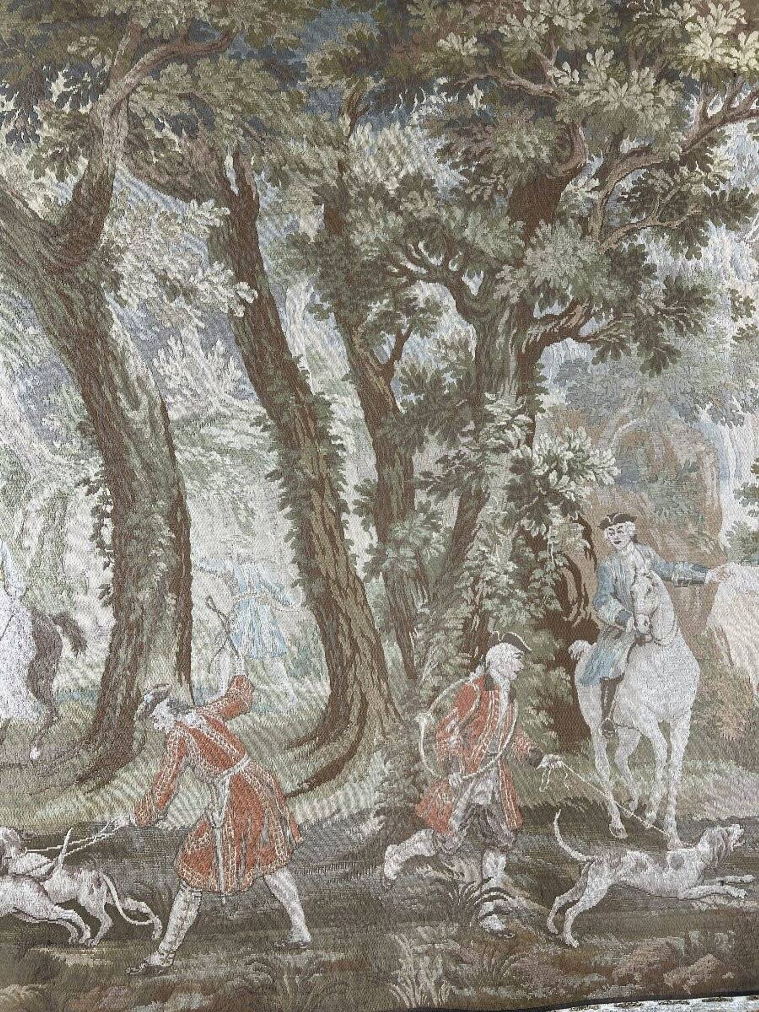 Tapisserie murale « Scène de chasse », style Louis XV, XXe siècle
