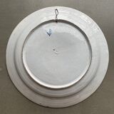 Plat en faience de delft polychrome fleurs