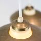 Vintage three-arm ceiling pendant – opal glass and brass – Bent Karlby –1950/60s