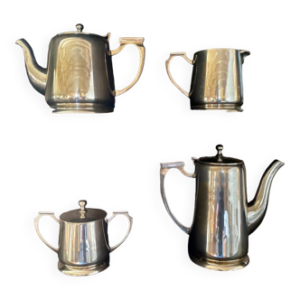 Silver metal coffee service