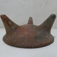Ancient tripod bowl in terracotta pre-columbian art