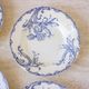 Set of 6 hollow plates earth of iron