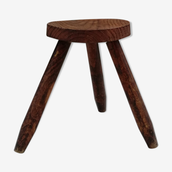 Tabouret tripode en bois