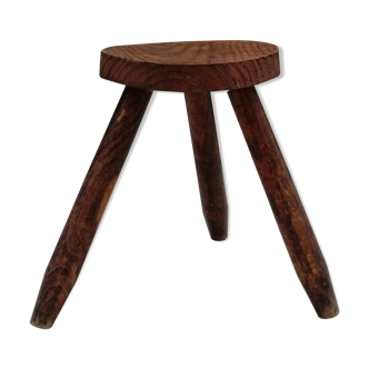 Tabouret tripode en bois