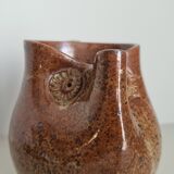 Zoomorphic pitcher owl or owl in pyrite stoneware / collection / ceramics / vintage / France / 50s / mid-century / twentieth century