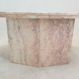 Italian marble oval coffee table, 1970's