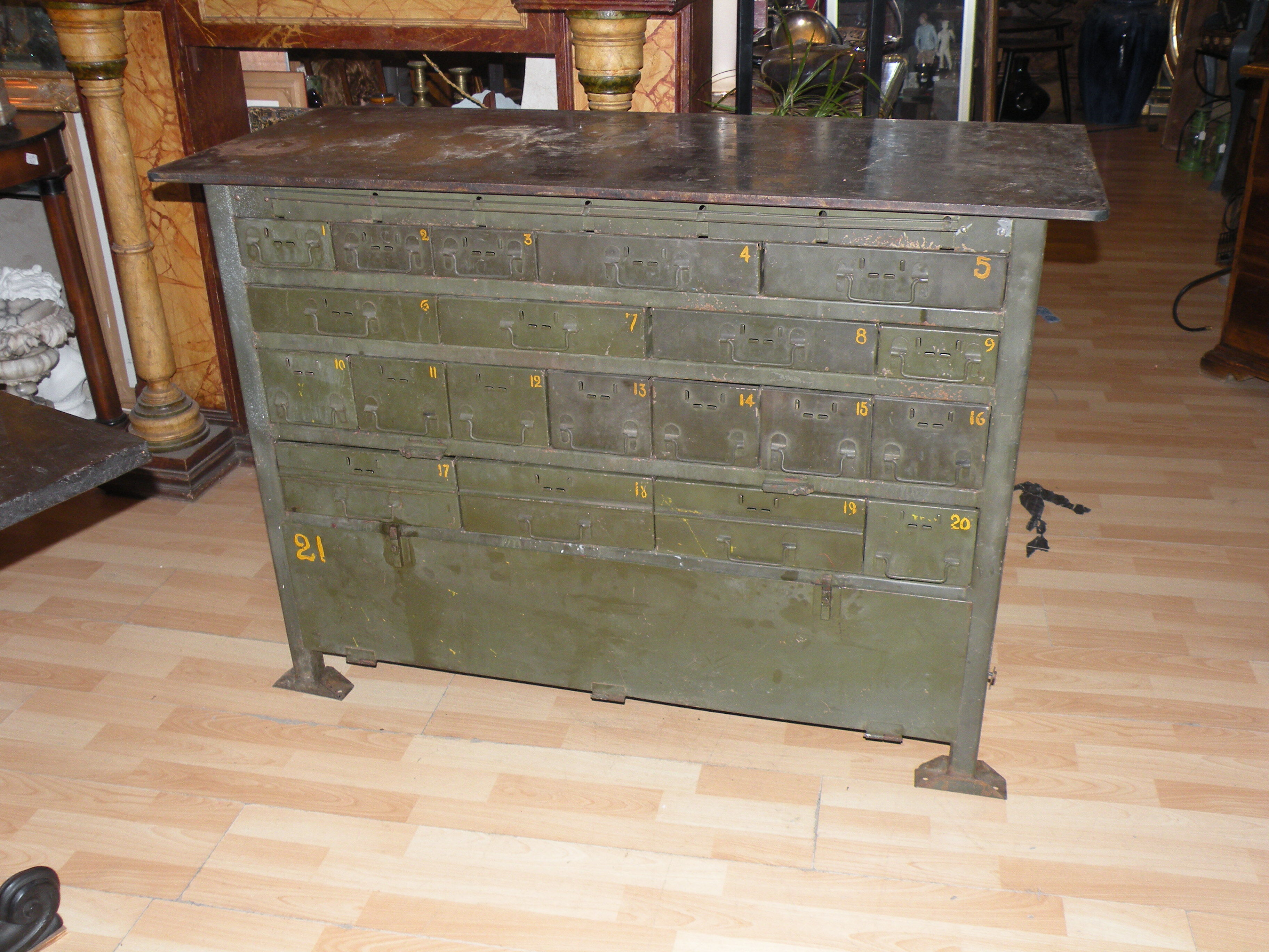 Metal workshop cabinet for a GMC CCKW 353 truck, US Army, World War II, 1941-1945