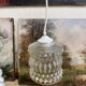 Vintage molded glass pendant lamp