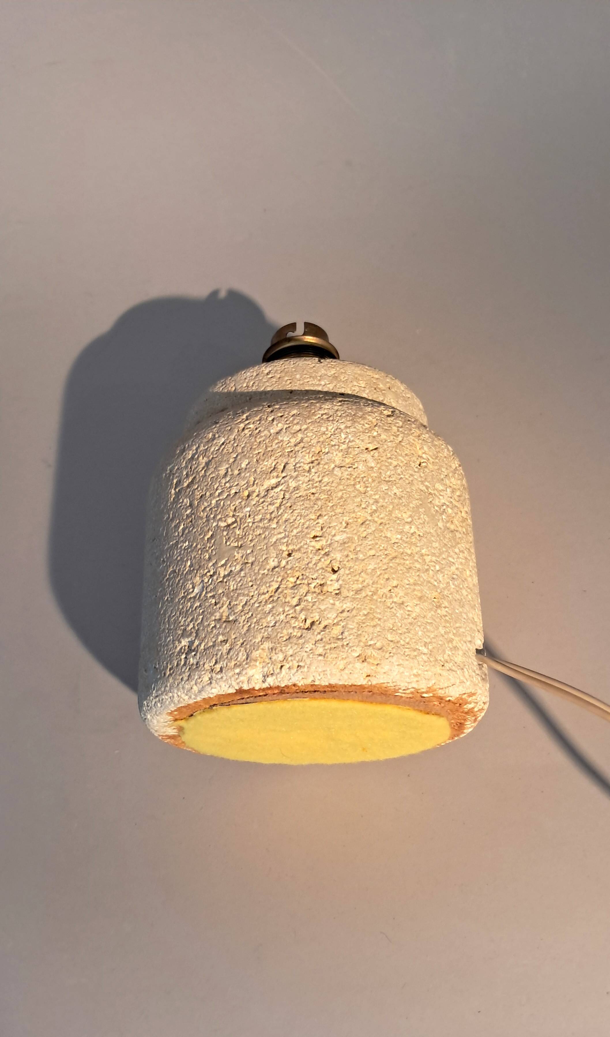 1960 travertine bedside lamp