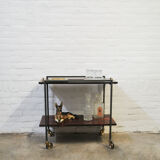 Vintage rosewood serving trolley