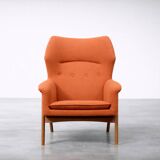 Vintage Mid-Century Elm Wing Master Chair by Thorbjörn Afdal for Bruksbo