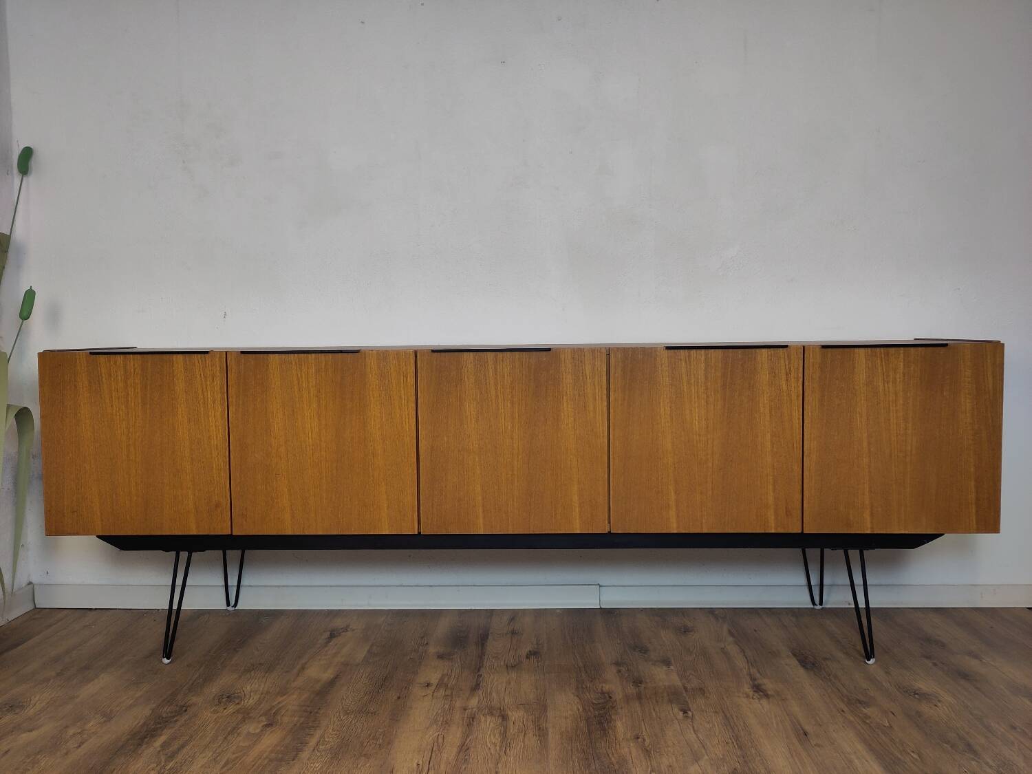 Scandinavian teak and metal sideboard