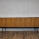 Scandinavian teak and metal sideboard