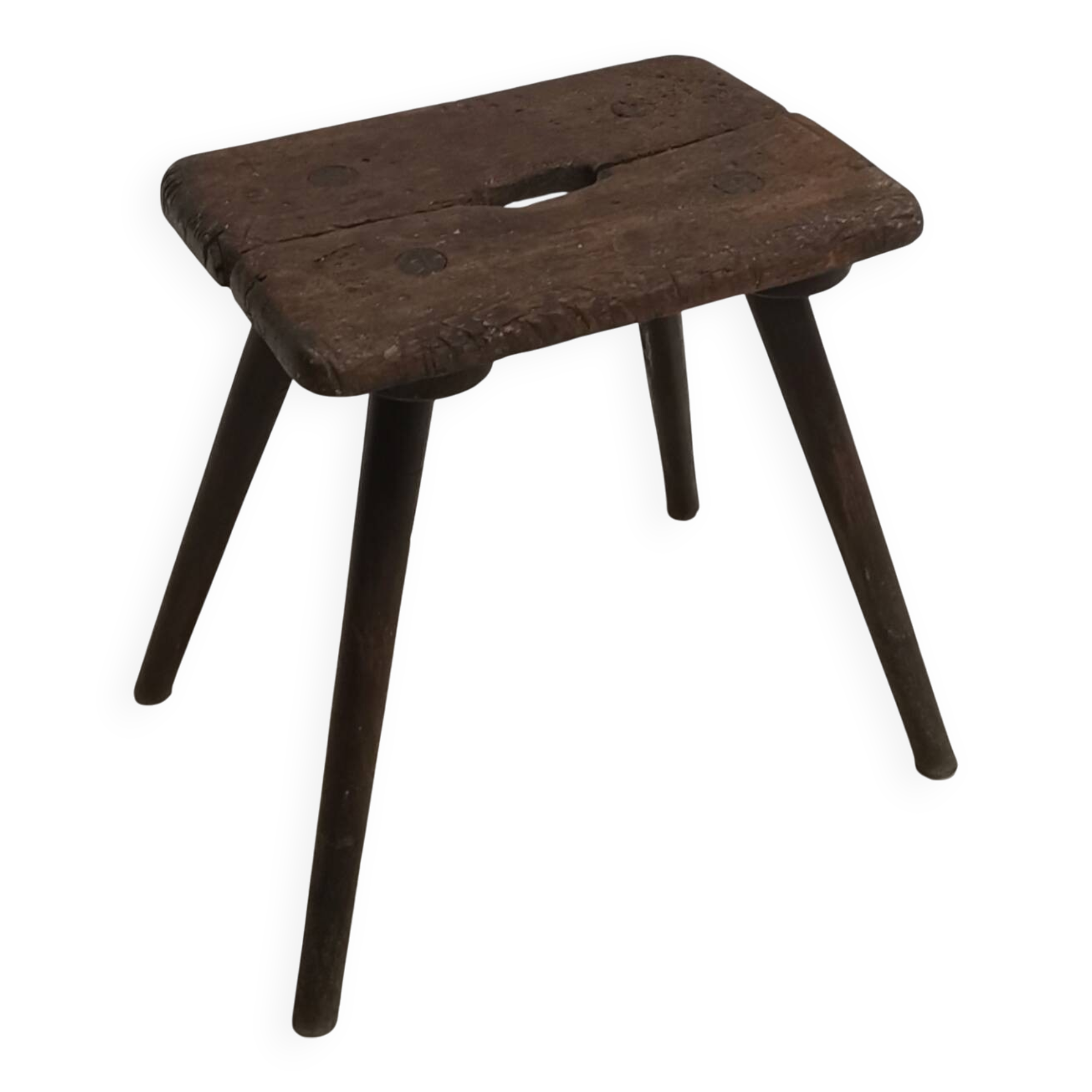 Antique 1911 Vintage Brutalist Industrial Stool