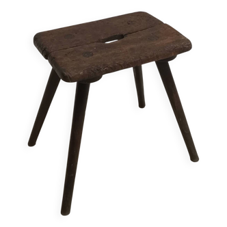 Antique 1911 Vintage Brutalist Industrial Stool