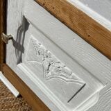 Bedside in Art Deco oak, marble