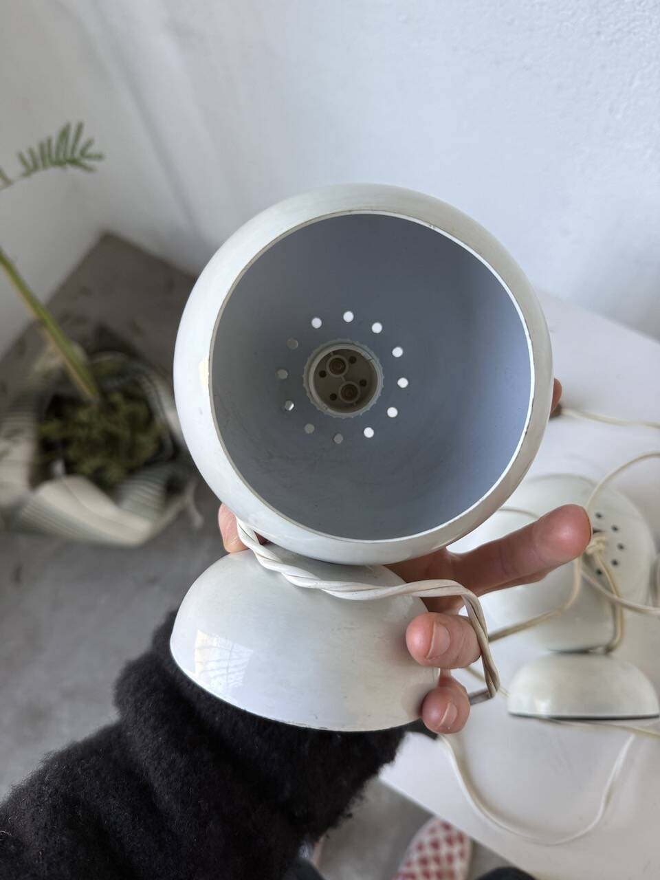 Paire de lampes « eyeball » années 80