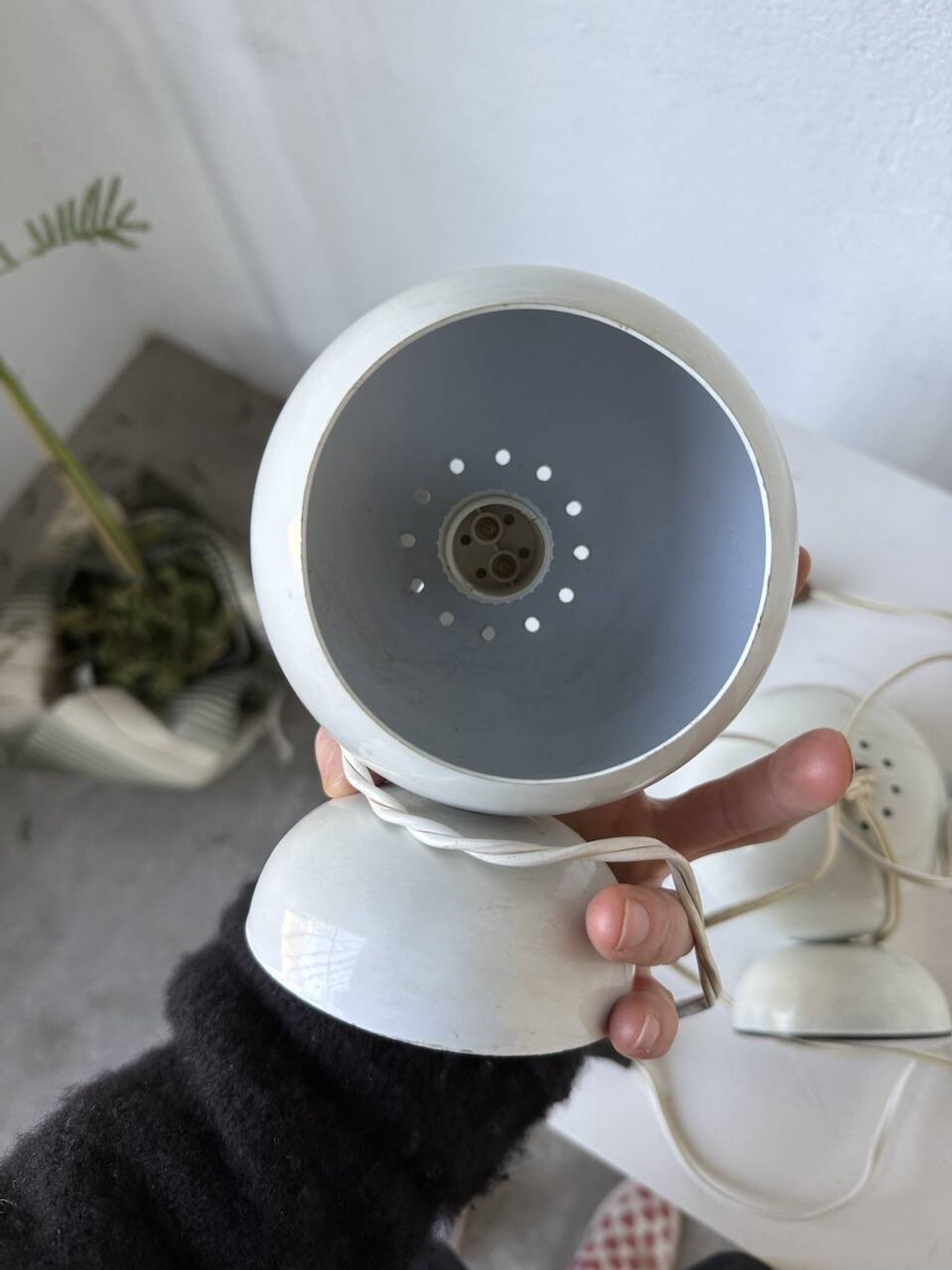 Paire de lampes « eyeball » années 80
