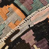 5x7 Green & Purple Geometic Persian Kilim Rug, 162x218Cm