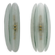 Pair of Mid-century Modern Aqua Green Murano Glass Sconc