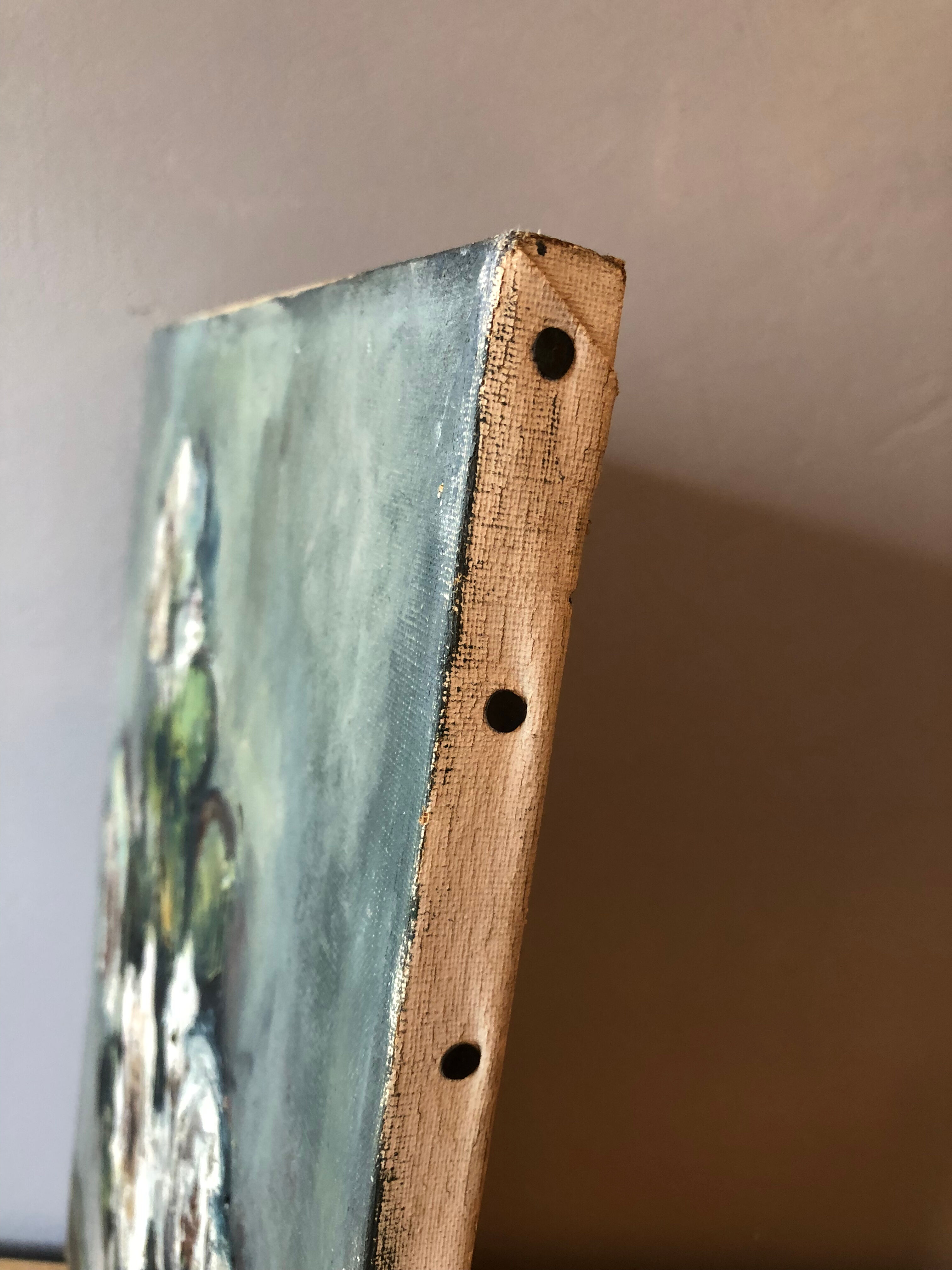 Oil on canvas, bouquet, Pierre Papillaud