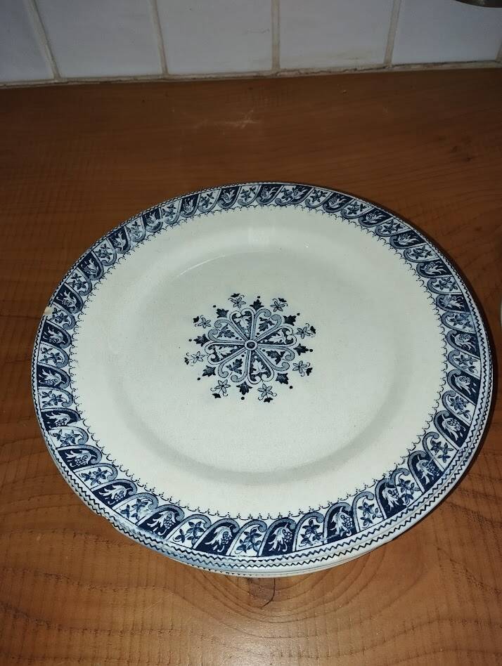 Vintage Salins "Henri II" Service – 8 Dinner Plates & 5 Soup Plates