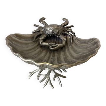 Crab & Shell aluminium centerpiece, France, 1980s