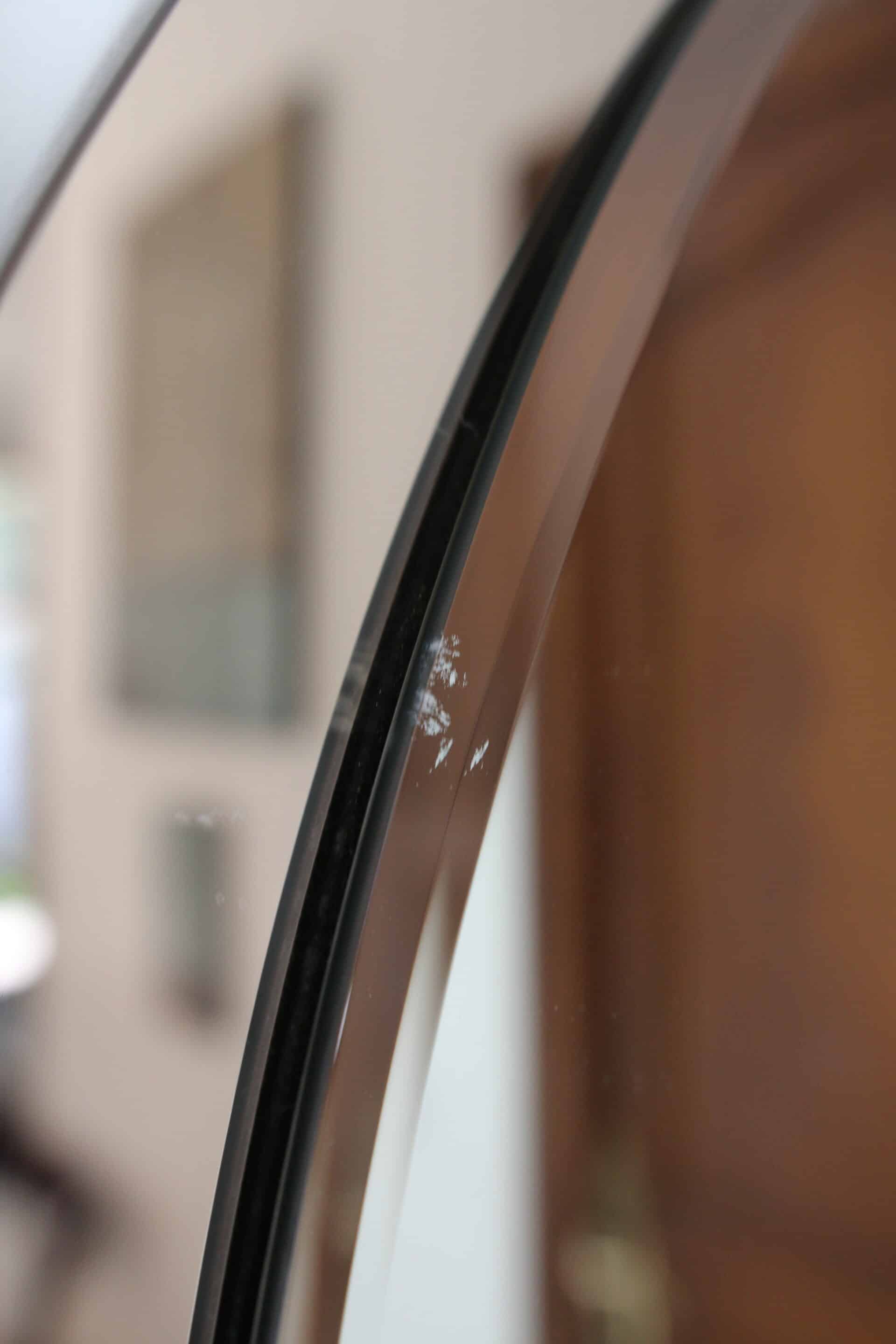 Vintage smoked bevelled mirror, in the style of Antonio Lupi, 70s.