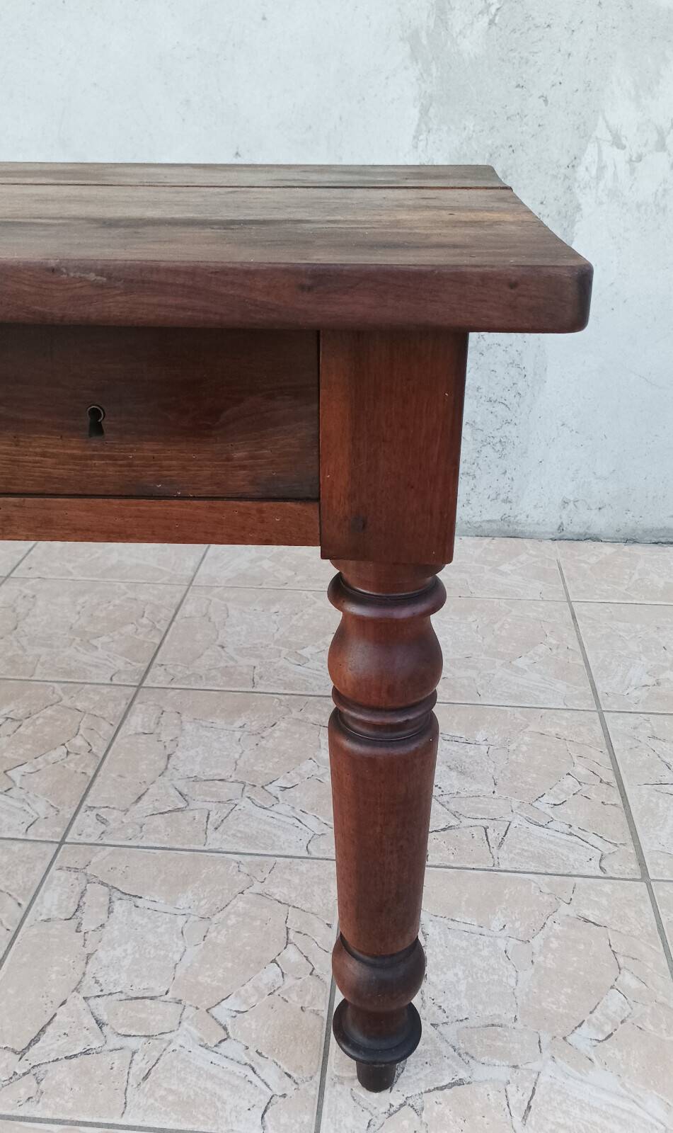19th-century walnut table